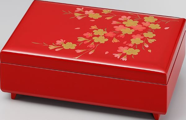楽天市場】会津漆器 オルゴール 宝石箱 秋草 黒 会津塗り