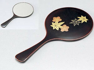 越前塗師細工 手鏡 溜 漆ペンキ塗り 烏兎 越前ペンキ塗り【差し上げ物】【楽ギフ_荷拵えより分ける】【楽ギフ_のし】【楽ギフ_のし宛書】