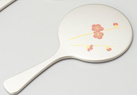 手鏡 枝梅 シフォンゴールド 越前塗師細工 越前ペンキ塗り 1個【母の日差し上げ物】【楽ギフ_荷拵えより分ける】【楽ギフ_のし】【楽ギフ_のし宛書】