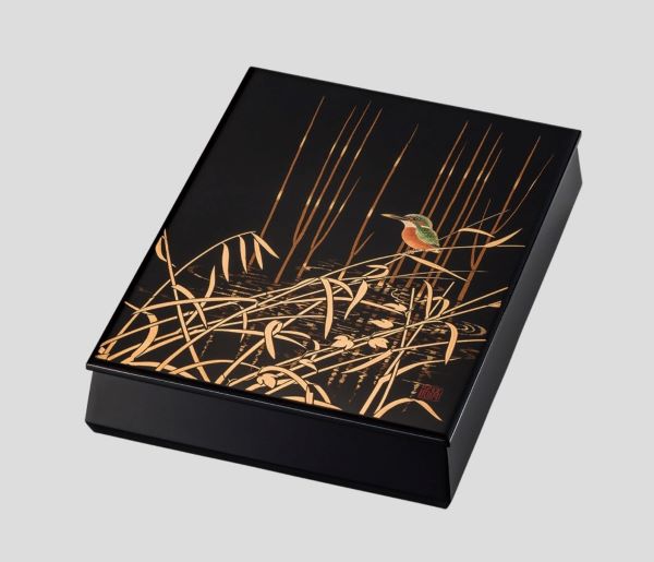 木製 山中漆器 文庫 11.0 黒塗り 川蝉 面取 板蓋 文箱 A4サイズ 山中塗り 書類入れ 書類箱【ギフト・内祝い・成人内祝い・結婚内祝い・新築祝い・お返し】【楽ギフ_包装選択】【楽ギフ_のし】【楽ギフ_のし宛書】02P29Jul16|ぬりもの屋 井出漆器