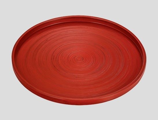 楽天市場】送料無料 丸盆 直径30cm 山中塗丸盆 亀甲小紋 10.0 大きな丸