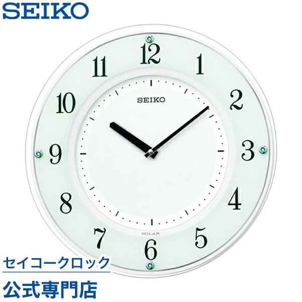 掛け時計 300円クーポン配布中 Seiko ギフト包装無料 セイコークロック 掛け時計 壁掛け 電波時計 Sf505w セイコー掛け時計 セイコー 電波時計 ソーラー スワロフスキー 薄型 おしゃれ あす楽対応 送料無料 セイコークロック公式専門店 Nuts