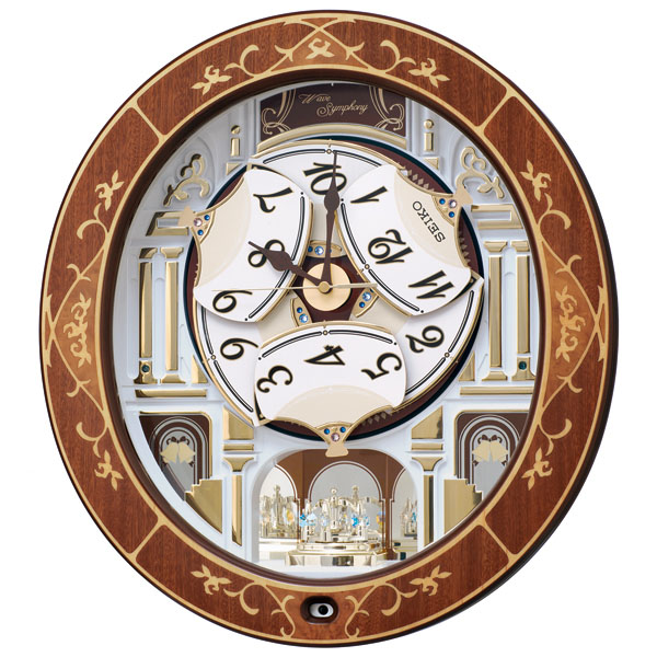 【楽天市場】SEIKO ギフト包装無料 セイコークロック 掛け時計 壁掛け からくり時計 電波時計 RE580B セイコー掛け時計 セイコー