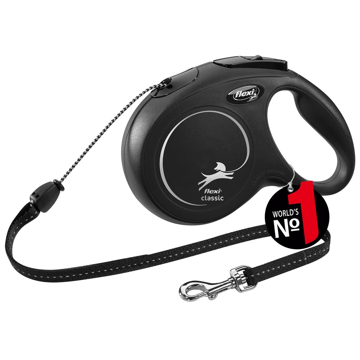 フレキシ (flexi) ニ ュークラシック コード M(20kg未満) 8m ブラック 犬用リ ード