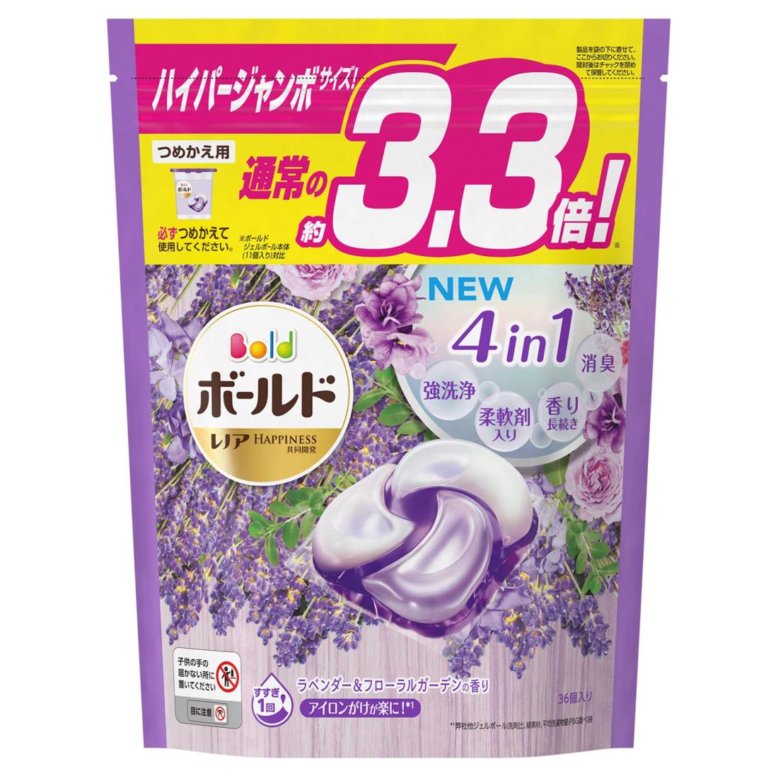 【64個入り×6パック】新品未開封　ボールド ジェルボール Amazon.co.jp: ボールド 洗濯洗剤 ジェルボール 4in1 フレッシュ