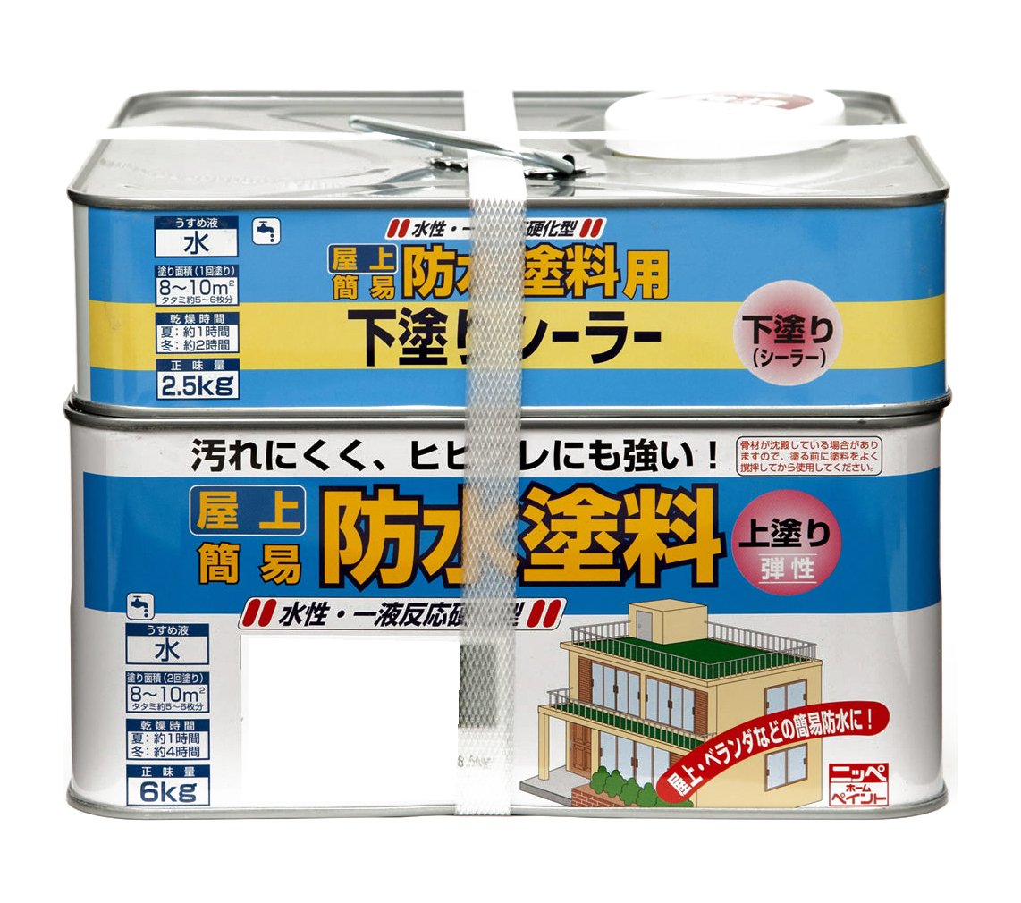 ニッペ えの具 塗 料 水溶性屋上雨合羽塗 料書き割り 8.5kg 薄墨色 水溶性 つやなし 露天 日本製 4976124246142