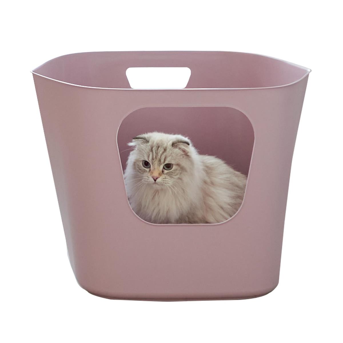 【OFT】 フレキシブルリッターボックス ホンブルグ帽紫はしどい 猫 室内用便器 大型 98%生まれ変わりプラ スチック 大層らしい 飛び散り 押しとどめる 手持ち部分付き添い人 丸洗い能力のある