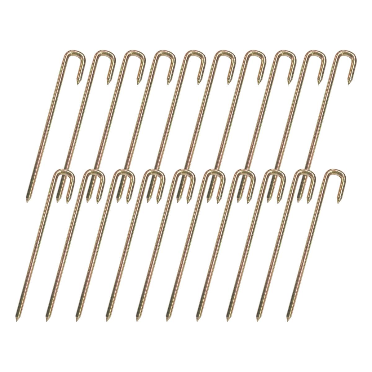 【まとめ買い】ダイドーハント クロメート打込縄索止 角頭20本入 (径:ｄ)7mm×(長さ:L1)200粍 ゴールド/縄索打ち切り/縄索貼り/居敷き取り締まり(daidohant)10195639