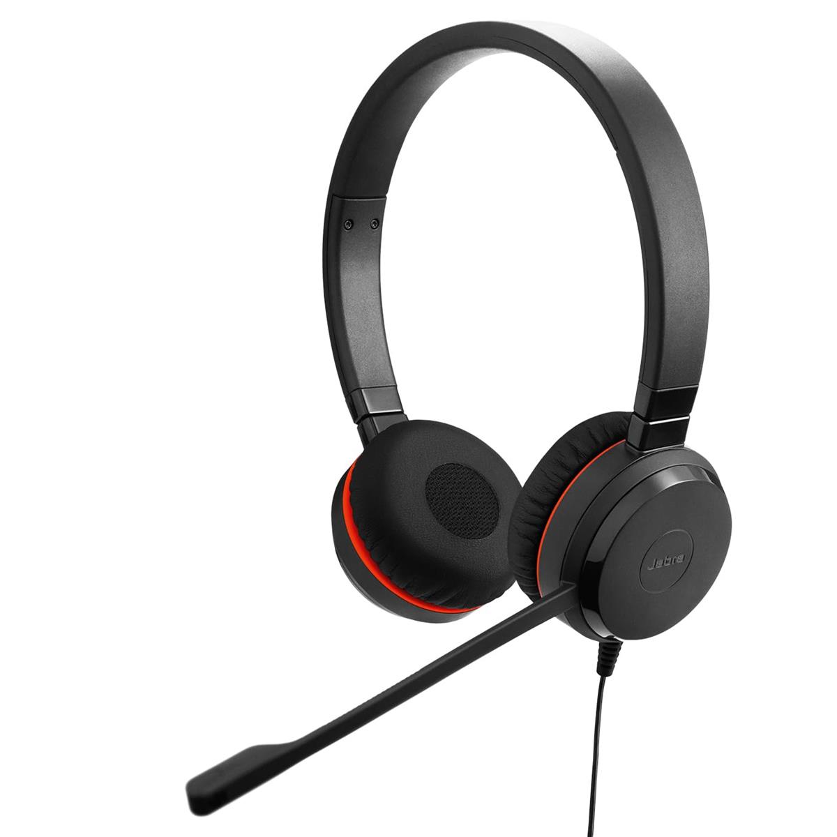 Jabra Evolve 30 II UC Stereo USB C/A 両耳 天々書き割り USB 受話器 マイクロホン付き添い人 UC ステレオ USB-C/USB-A繋ぎ合わせる ノイズキャンセリング 一日中好いたらしいななめし革座蒲団 Teams/Zoom相応う 話し合い