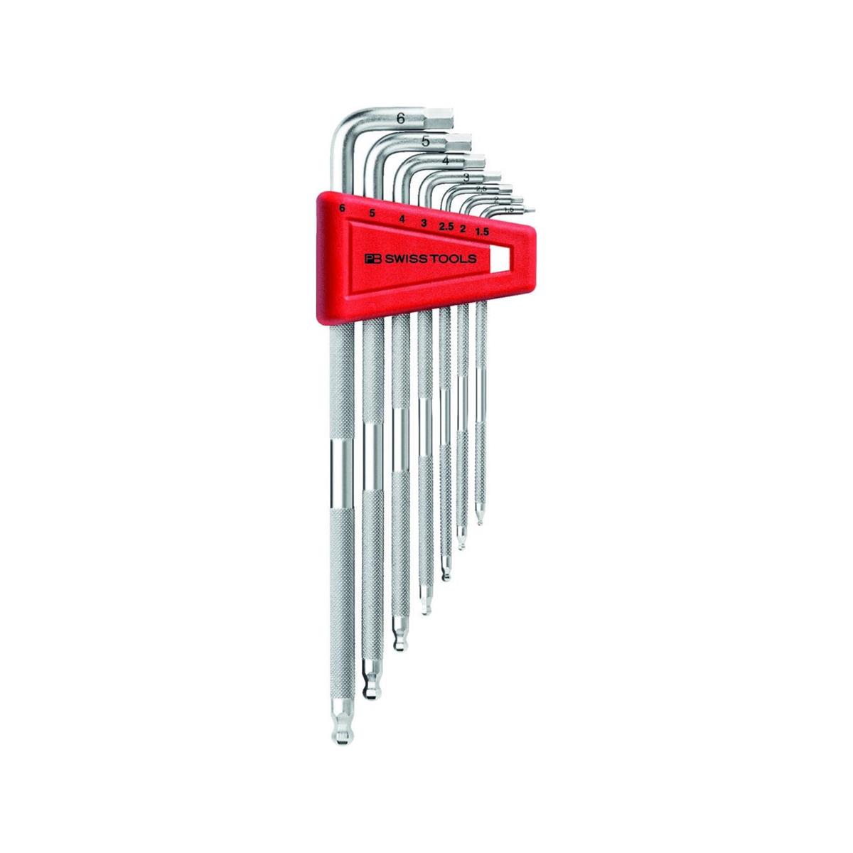 PB SWISS TOOLS ピービ―スイスツールズ 置き目ネットボール付 どんぶり鉢付ロング六角鍵書き割り（容器に並べる皆無） 3212LH-6
