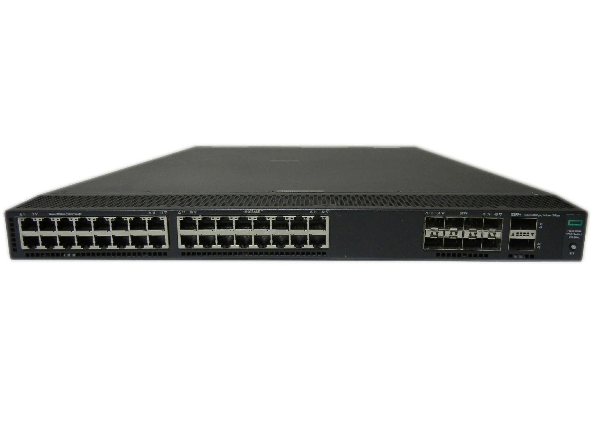 【中古】HP 5700-32XGT-8XG-2QSFP+ (JG898A) Switch Bck(pwr)-Frt(prt)｜NW工房 37,180円