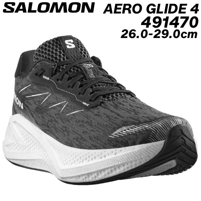 【P5倍!マラソン期間!要エントリー】 サロモン SALOMON L49147000 AERO GLIDE 4 男性用ランニングシューズ メンズ 靴