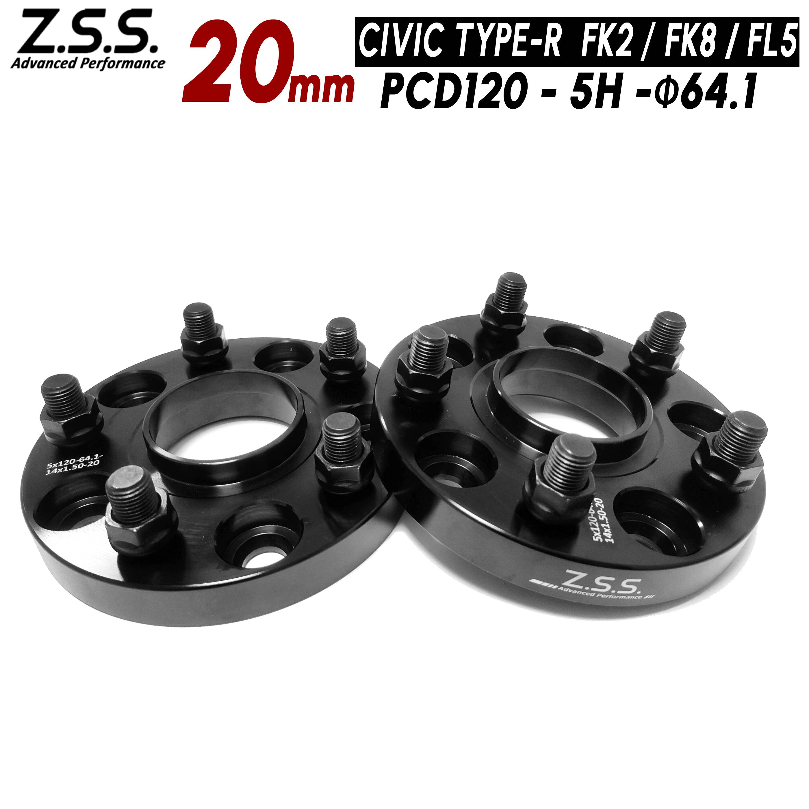Z.S.S. AP テスラ モデルX (2016~2025) ZAA-S3X 専用設計 厚み 20mm スペーサー PCD120 5穴 5x120 ハブ径 64.1φ Tesla Model X ZSS