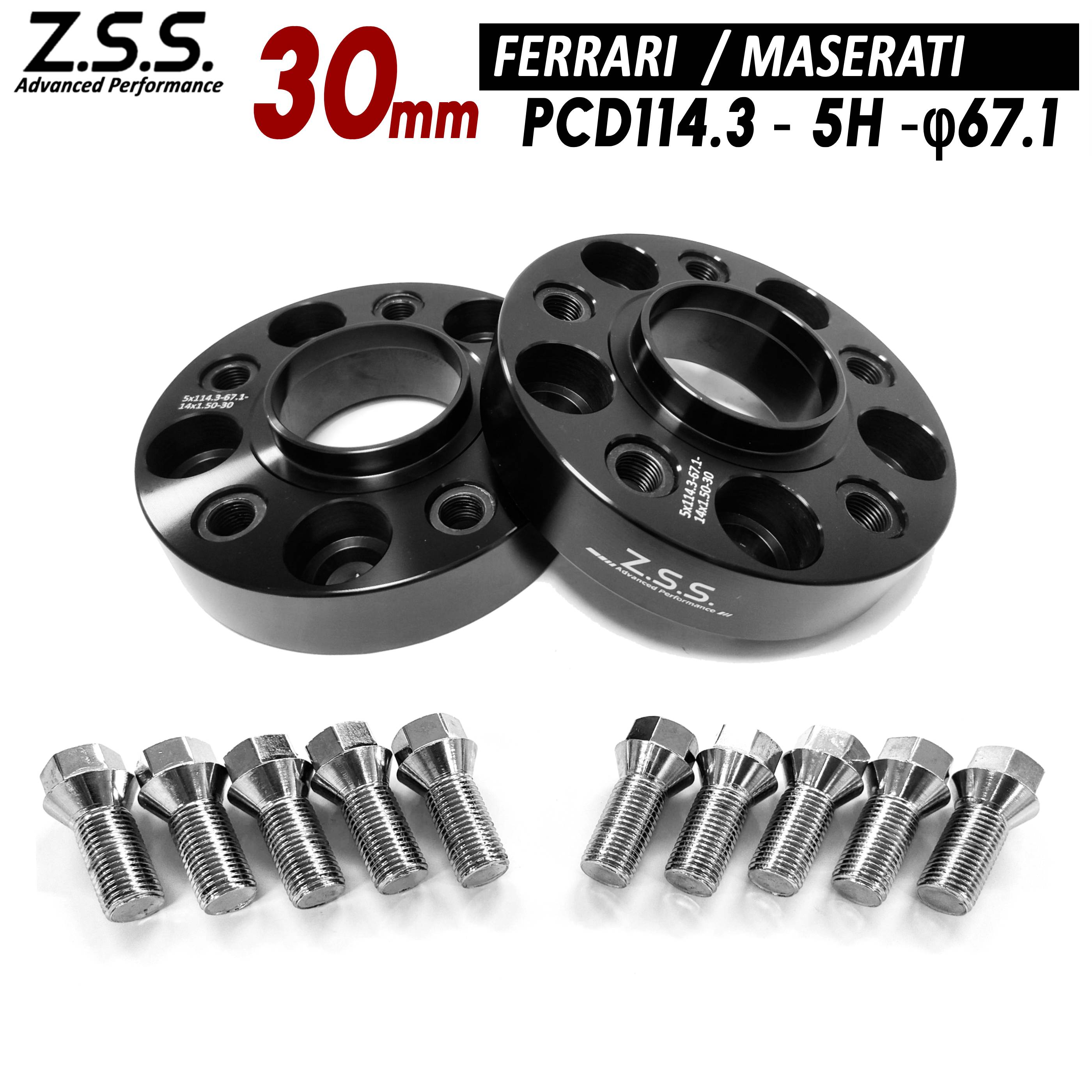 Z.S.S. AP マセラティ グラントゥーリズモ Maserati GranTurismo スペーサー 2段止め 厚み30mm PCD114.3 5x114.3 67.1φ ZSS 8,365円