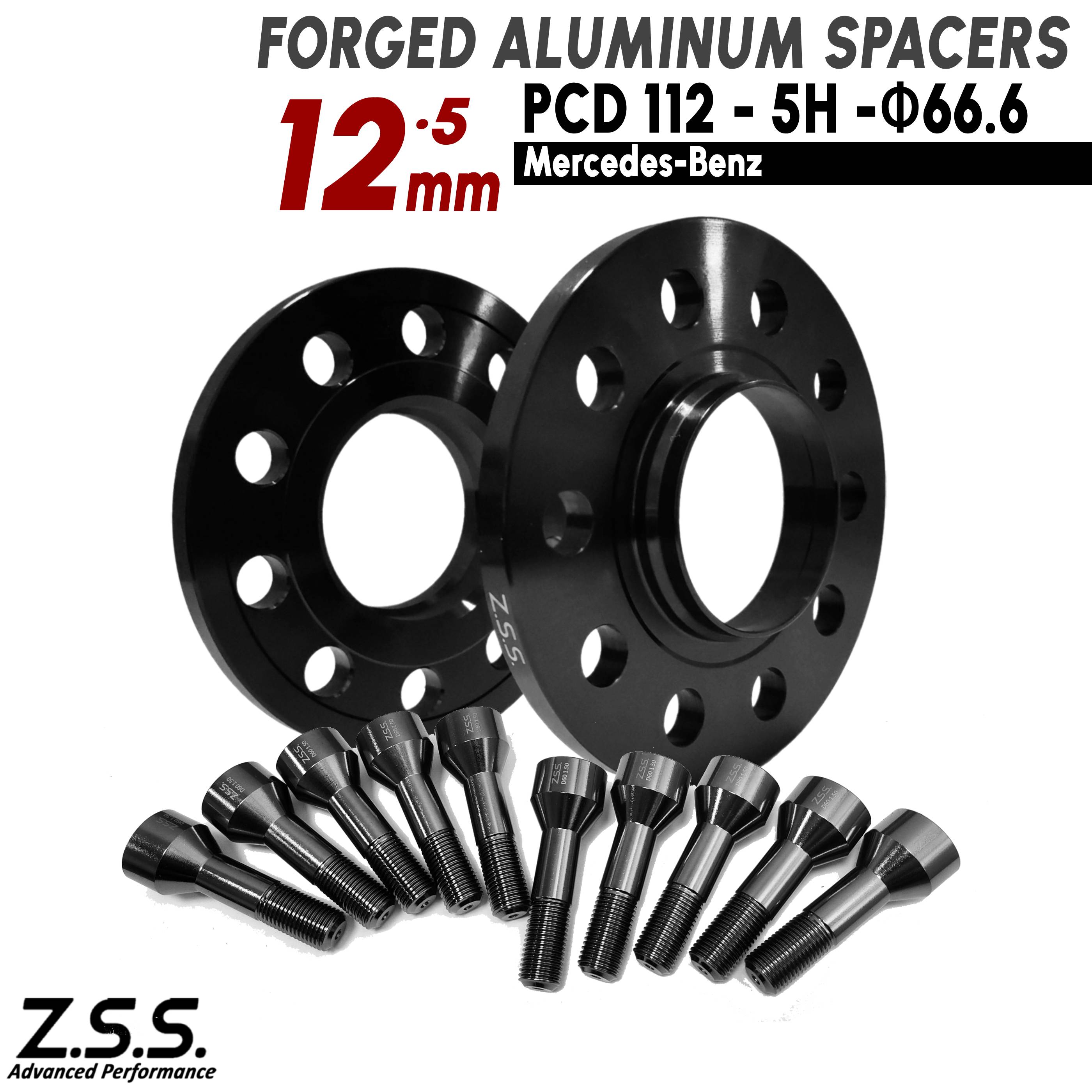 Z.S.S. AP 【チタン風ボルト付き】 メルセデスベンツ 社外ホイール用 Eクラス Sクラス W213 W223 S63 AMG スペーサー 12mm PCD112 66.6φ 8,931円