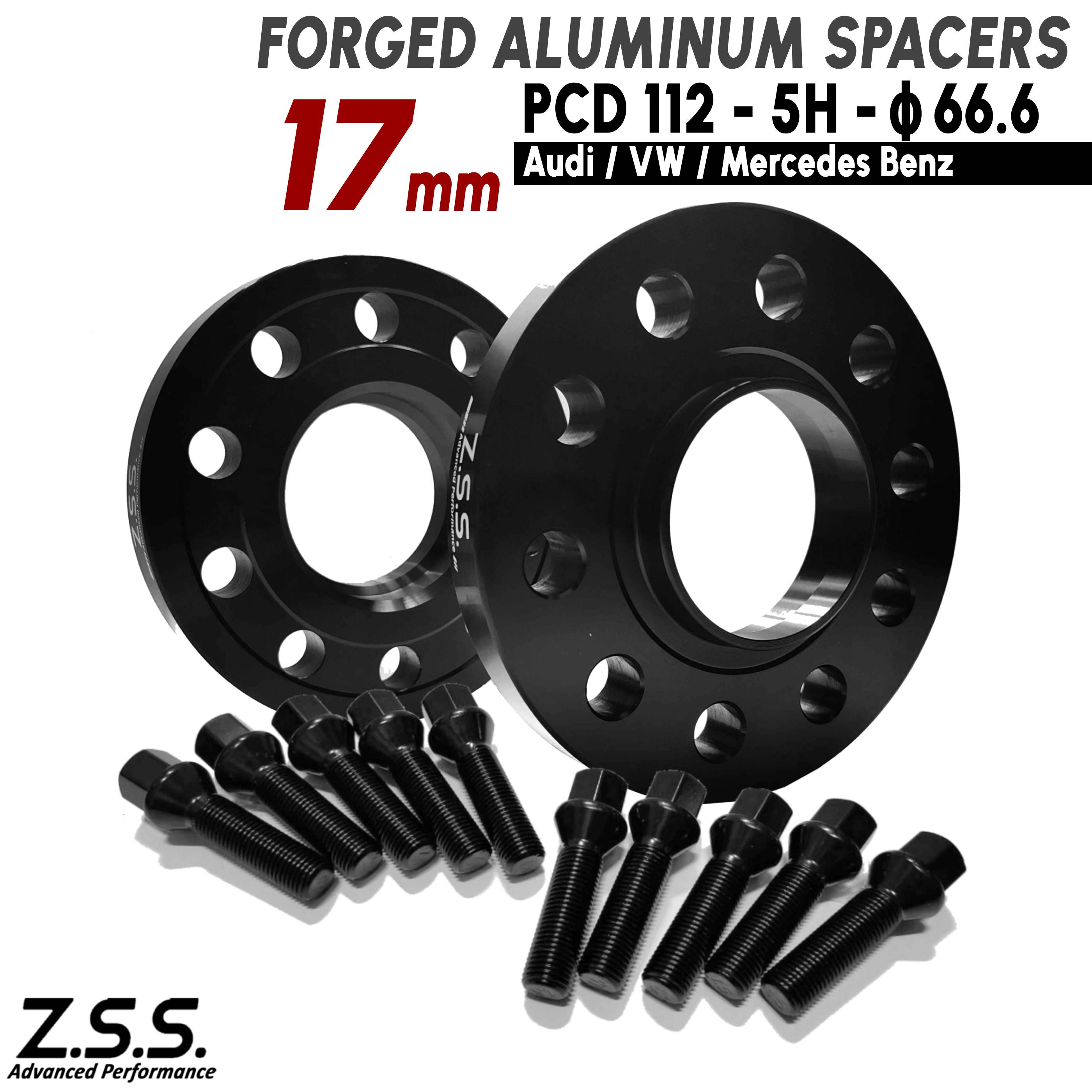 楽天市場】Z.S.S. AP 17mm PCD112 5穴 5x112 ハブ径 66.6φ