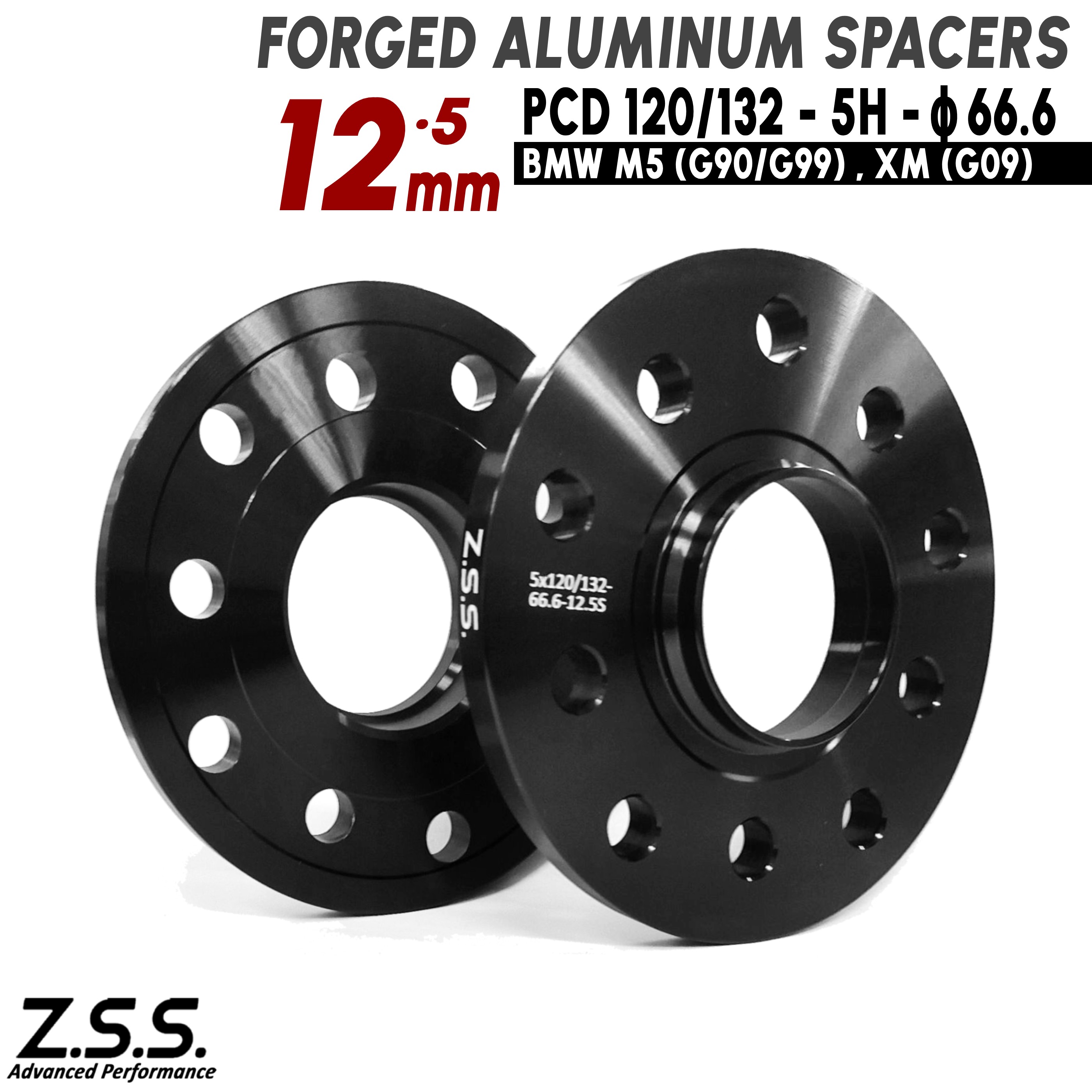 Z.S.S. AP XM BMW G09 (2024~) 3LA-22CS44 厚み 12.5ｍｍ PCD120 5穴 5x120 ハブ径 66.6φ スペーサー ワイトレ ZSS｜わくわくファイネスト