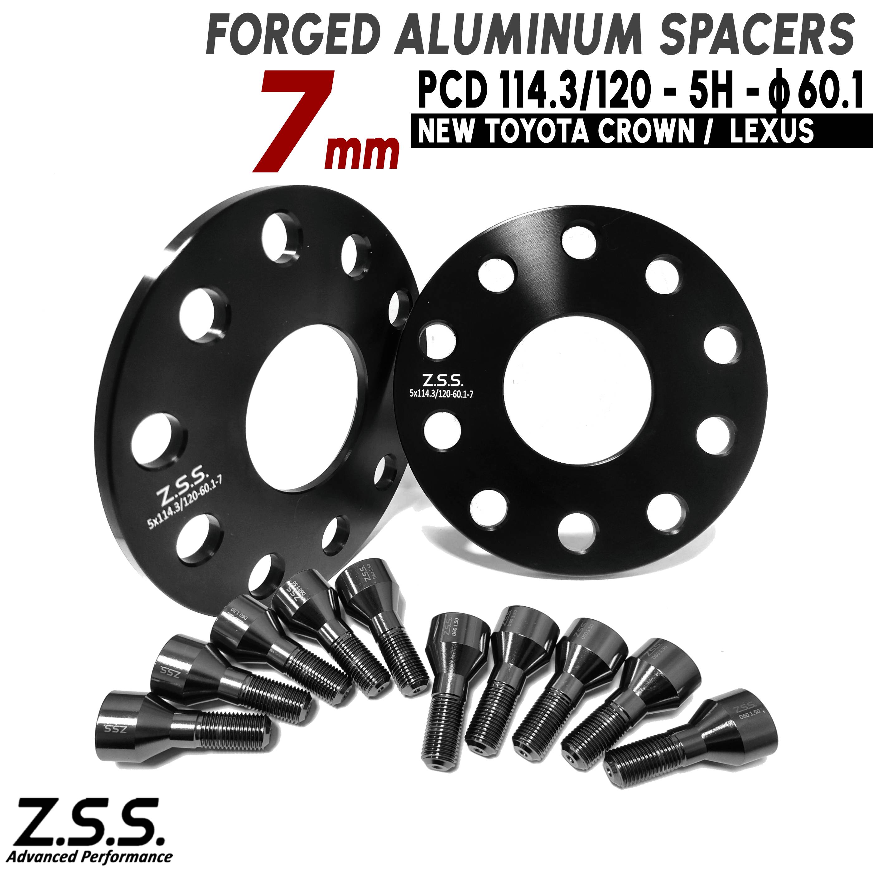 Z.S.S. AP 【チタン風ボルト付き】 レクサス LS XF50 LS500 LS500H VXFA50 VXFA55 GVF50 7mm PCD120 60.1φ スペーサー 社外ホイール用