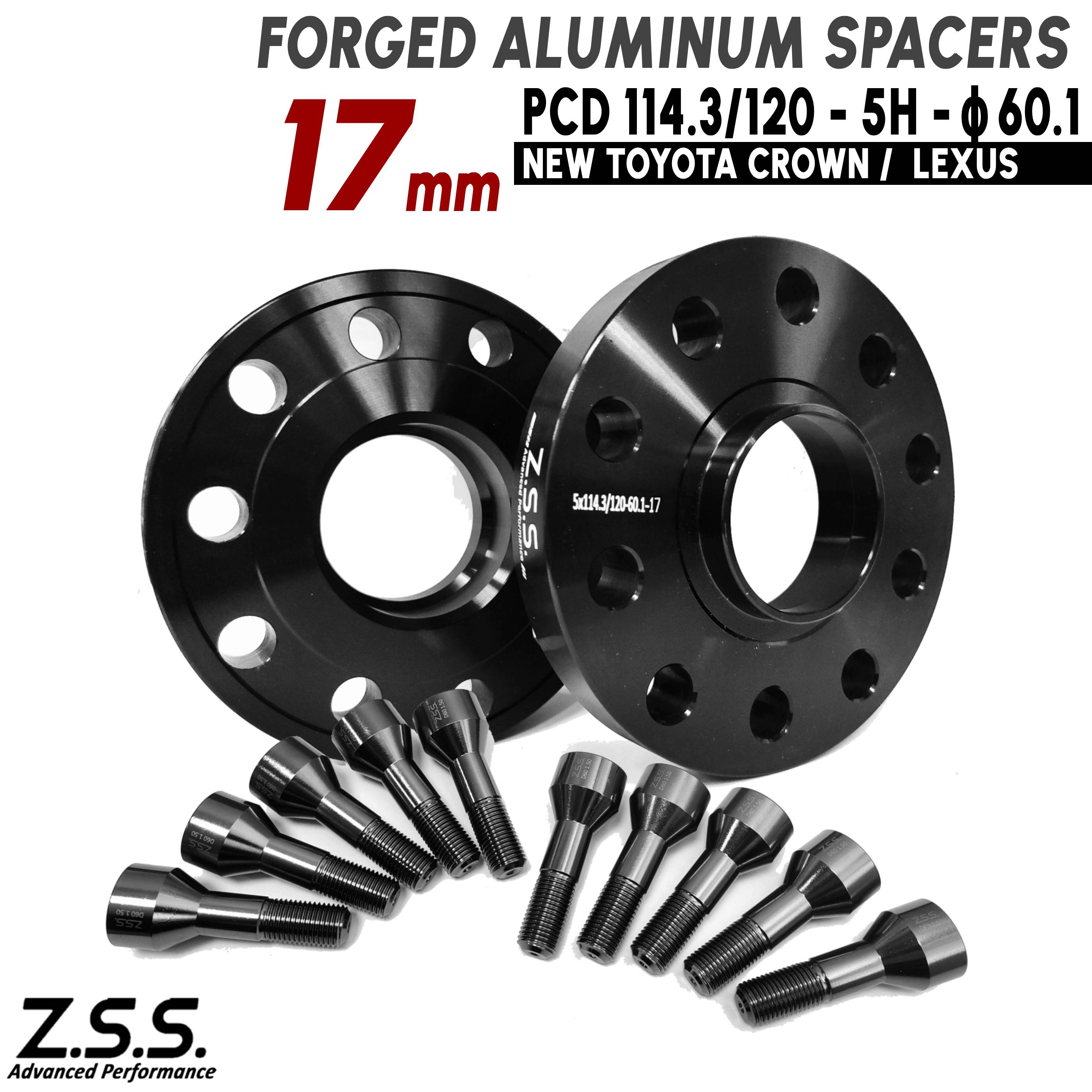 Z.S.S. AP 【チタン風ボルト付き】 レクサス NX II (Z20) NX350 TAZA25 AAZH20 AAZH25 AAZH26 17mm PCD114.3 60.1 スペーサー 社外ホイール