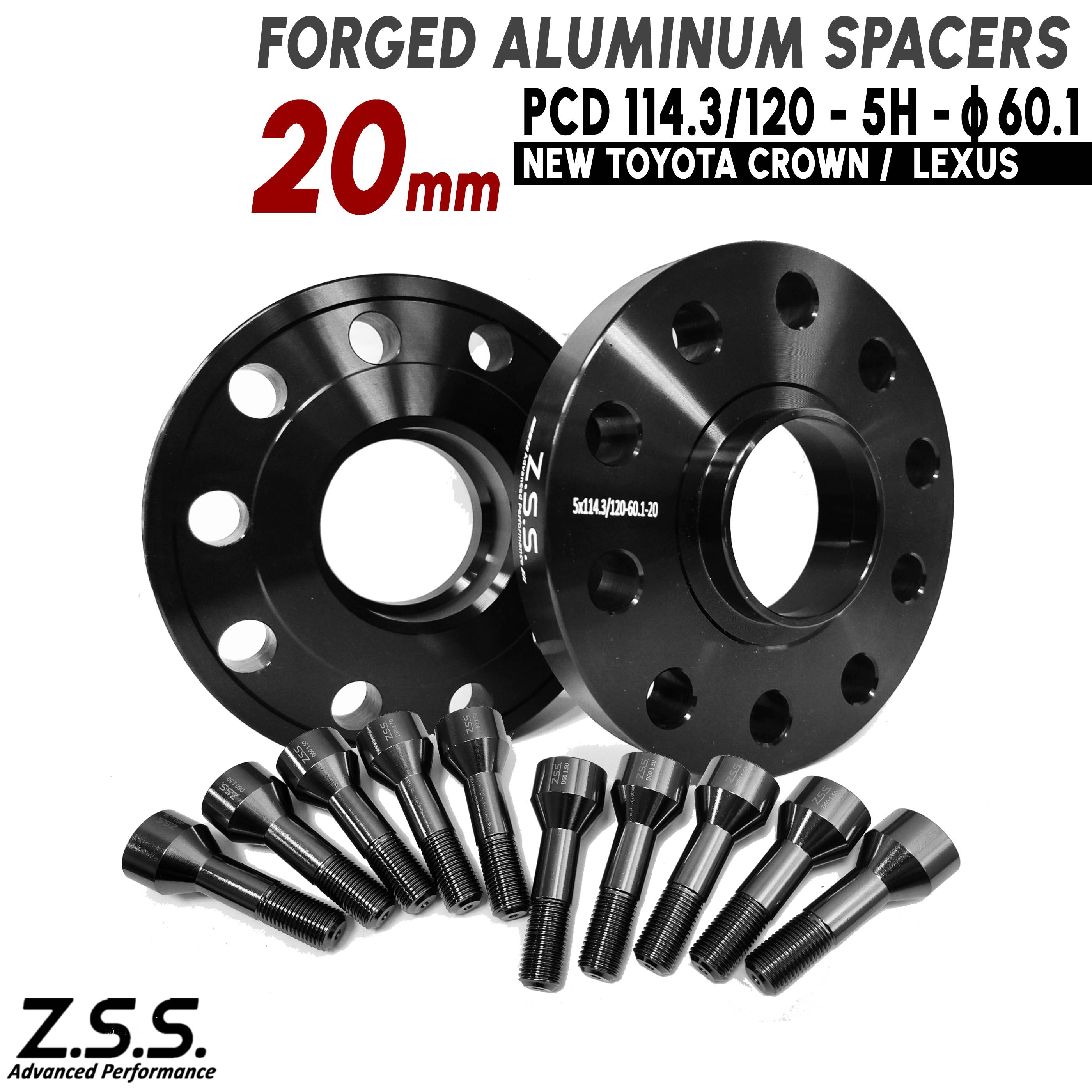 Z.S.S. AP 【チタン風ボルト付き】 レクサス LC500H (後期) 5BA-URZ100 6AA-GWZ100 厚み20mm PCD120 5穴 60.1φ スペーサー 社外ホイール用