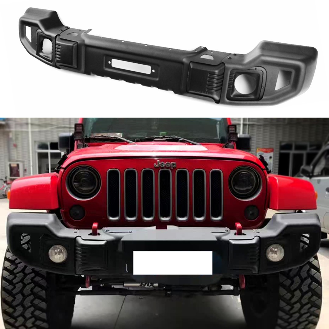 ジープ ラングラー JK 用 RR-スタイル フロント バンパー スチール製 ブラック JEEP WRANGLER