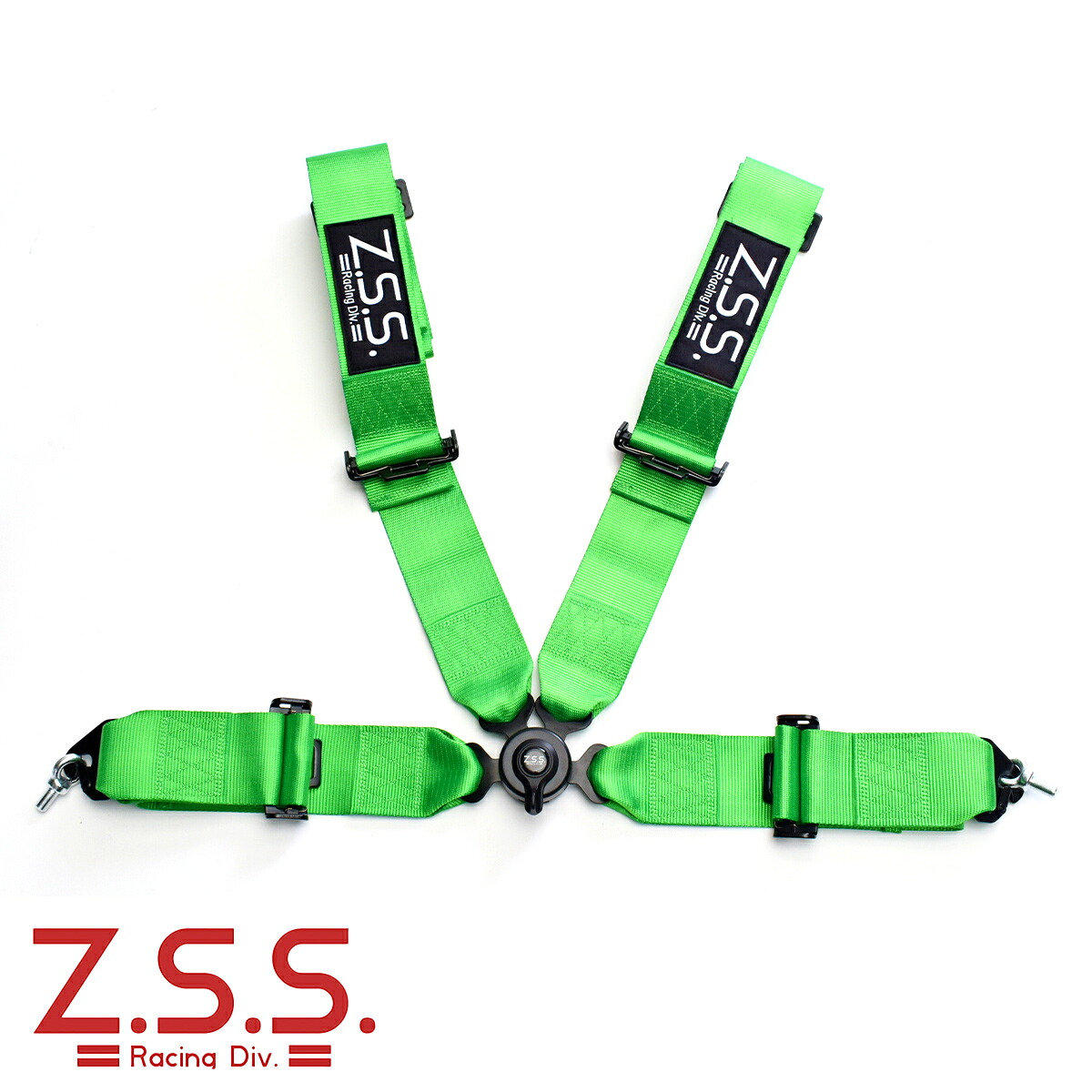 z.s.s. 4点式 レーシングハーネス シートベルト 3インチ ネオン グリーン 緑 カムロック式 ZSS Racing Harness アイボルト付 11,435円