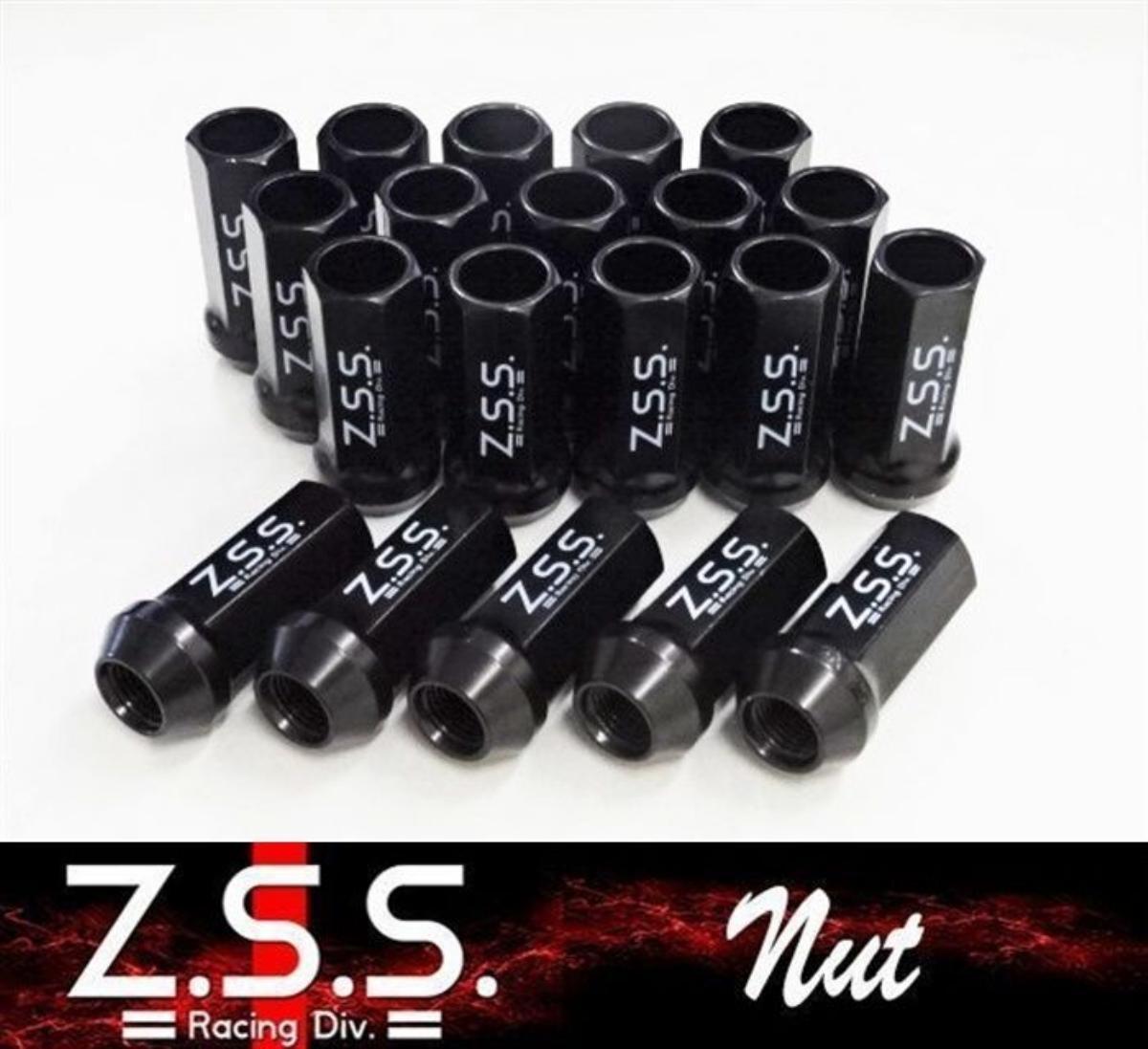 楽天市場】Z.S.S. レーシングナット M12×1.25 スチール ブラック 黒 20