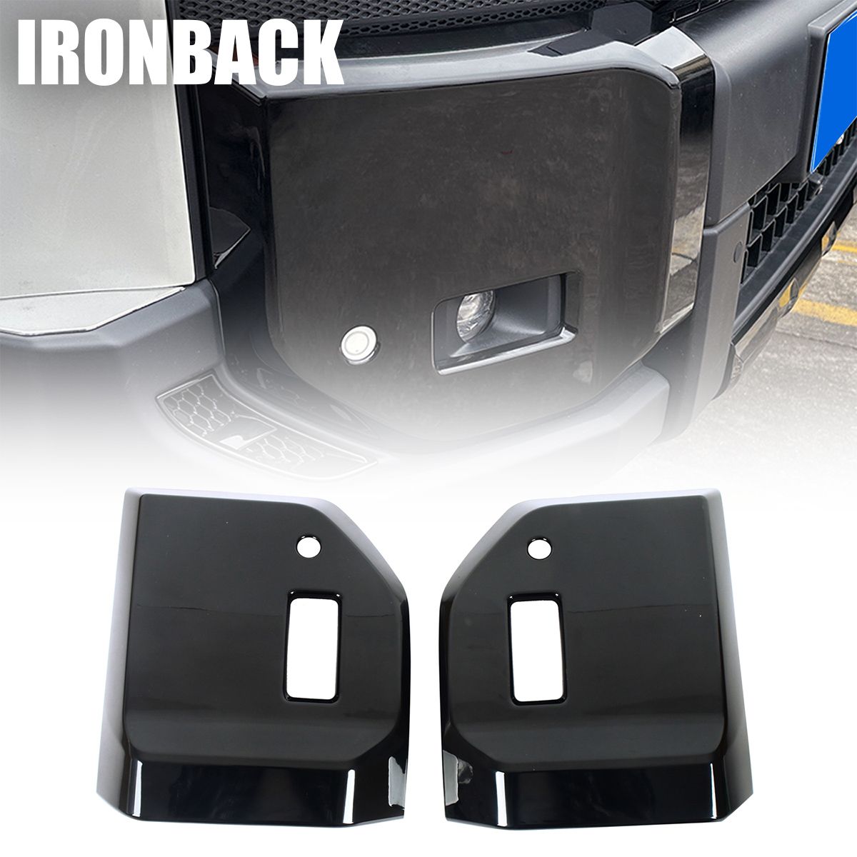 IRONBACK ランクル 250 フォグライトカバー フロントバンパー ランドクルーザー GDJ250W TRJ250W ブラック アイアンバック