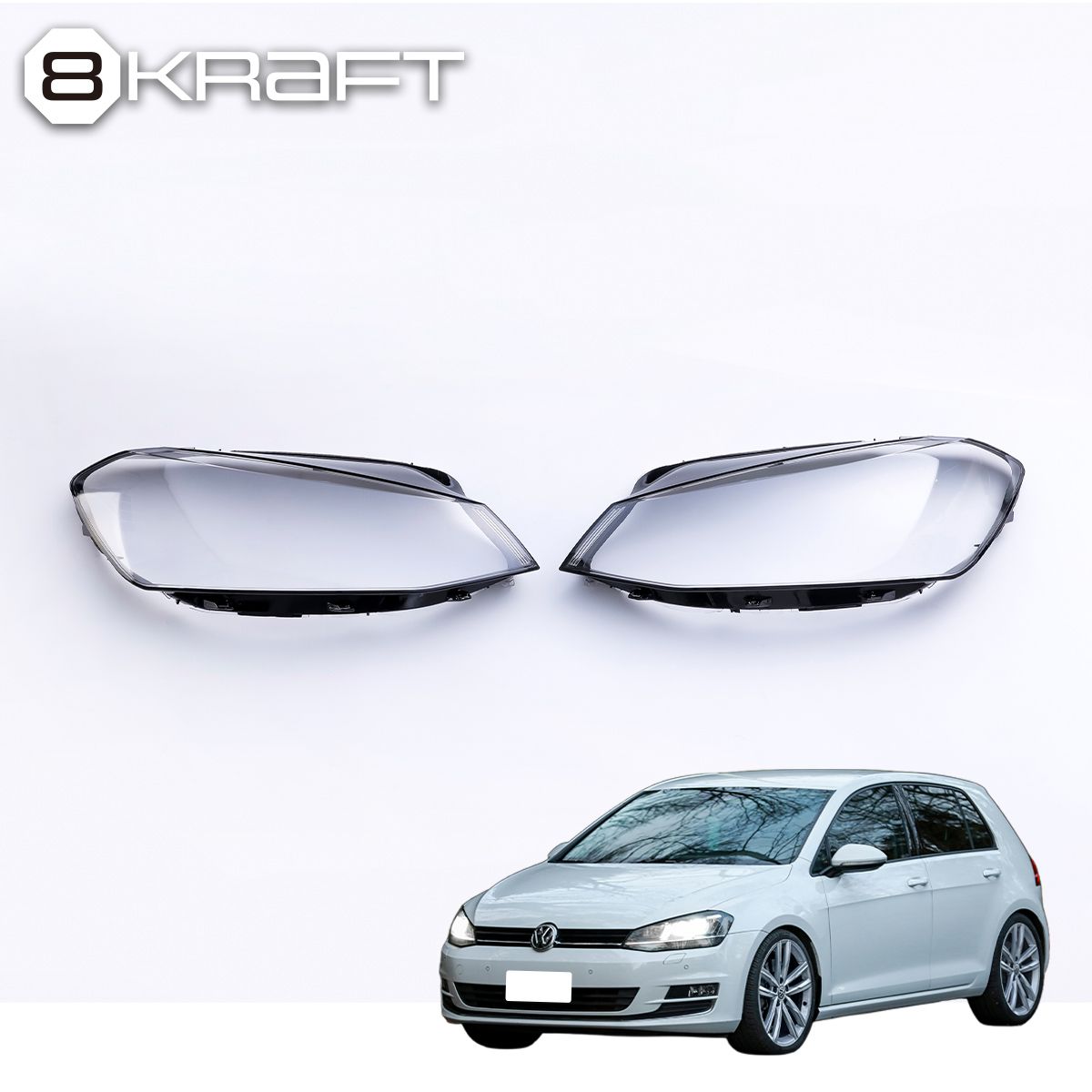8KRAFT エイトクラフト ヘッドライト リペアレンズ VW ゴルフ7 5G 2013-2017 フォルクスワーゲン|わくわくファイネスト