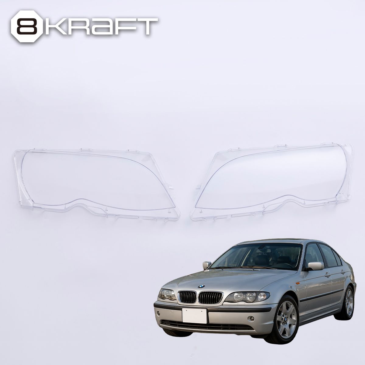 8KRAFT エイトクラフト ヘッドライト リペアレンズ BMW 3シリーズ E46 2002-2004｜わくわくファイネスト