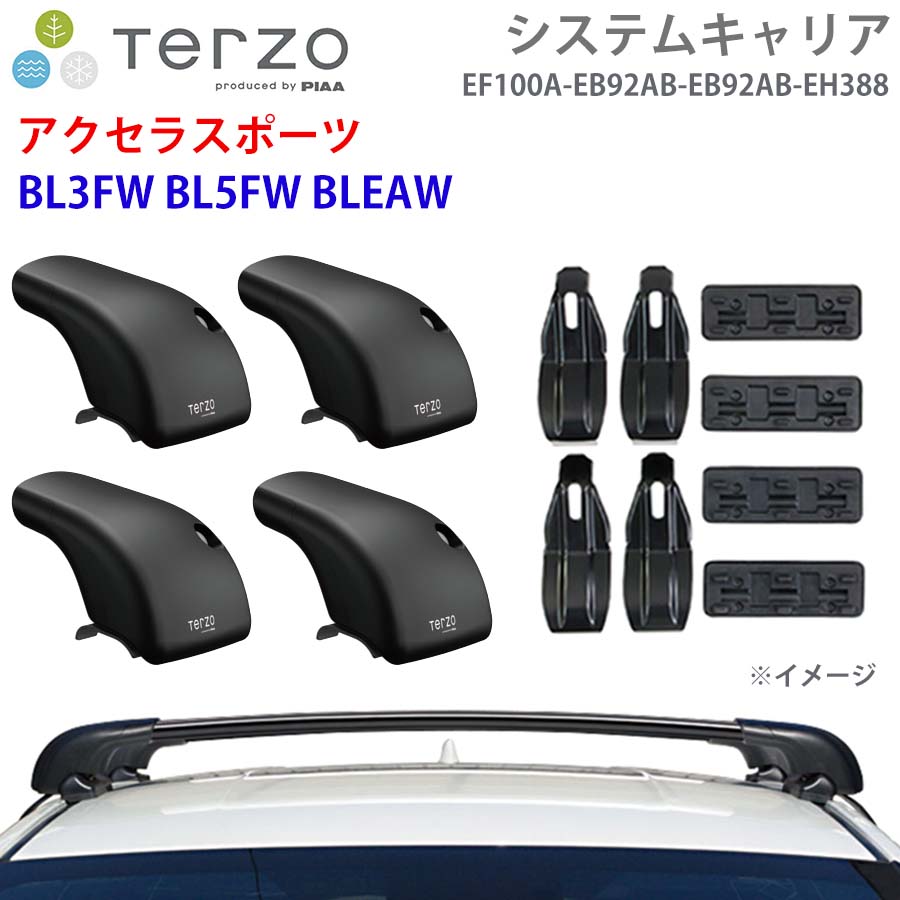TERZO テルッツォ システムキャリア アクセラスポーツ BL3FW BL5FW BLEAW BLEFW BLFFW 一台分 EF100A EB92AB EB92AB EH388 フット エアロバー 取付ホルダー E1E1|NyaaaLinks