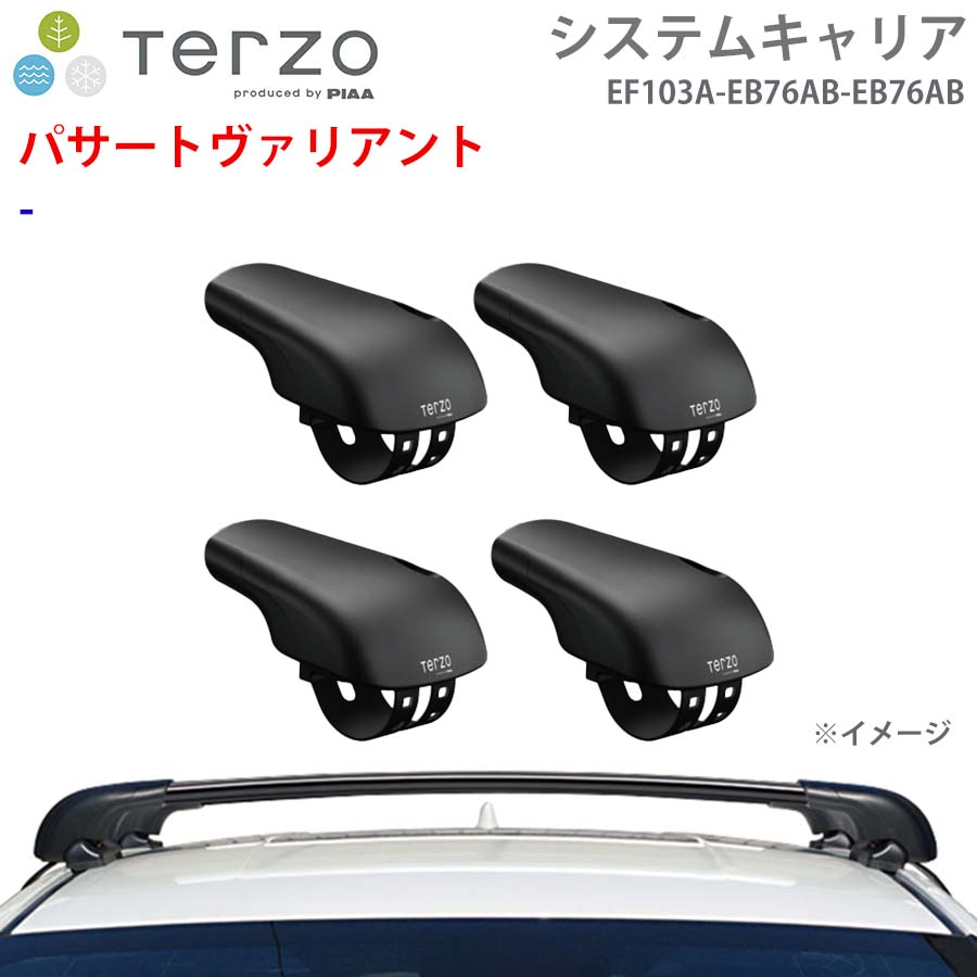TERZO テルッツォ システムキャリア パサートヴァリアント 一台分 EF103A EB76AB EB76AB フット エアロバー E1E1｜NyaaaLinks 23,737円