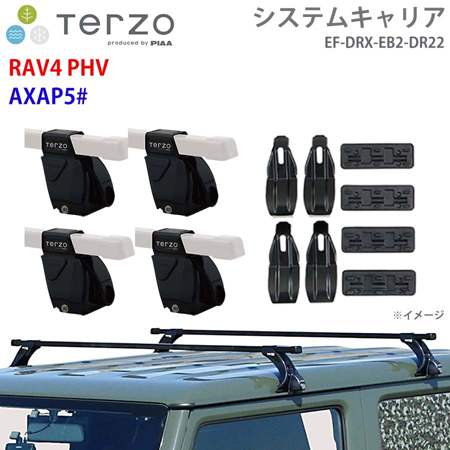 TERZO テルッツォ システムキャリア RAV4 PHV AXAP5# 一台分 EF-DRX EB2 DR22 フット スクエアバー 取付ホルダー E1E1