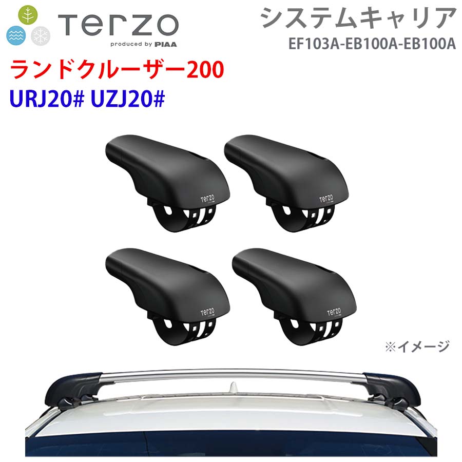 TERZO テルッツォ システムキャリア ランドクルーザー200 URJ20# UZJ20# 一台分 EF103A EB100A EB100A フット エアロバー シルバー E1E1｜NyaaaLinks 26,634円