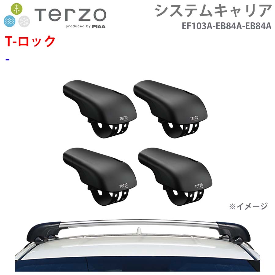 TERZO テルッツォ システムキャリア T-ロック 一台分 EF103A EB84A EB84A フット エアロバー シルバー E1E1
