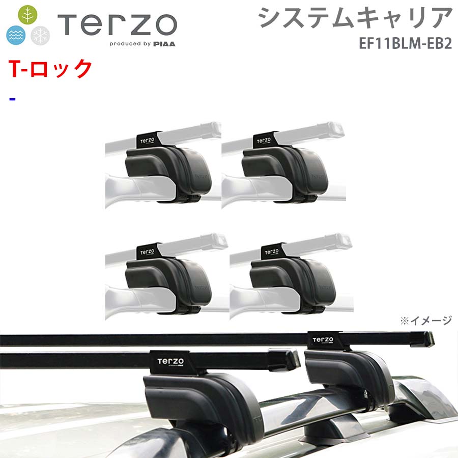 TERZO テルッツォ システムキャリア T-ロック 一台分 EF11BLM EB2 ー フット スクエアバー E1E1