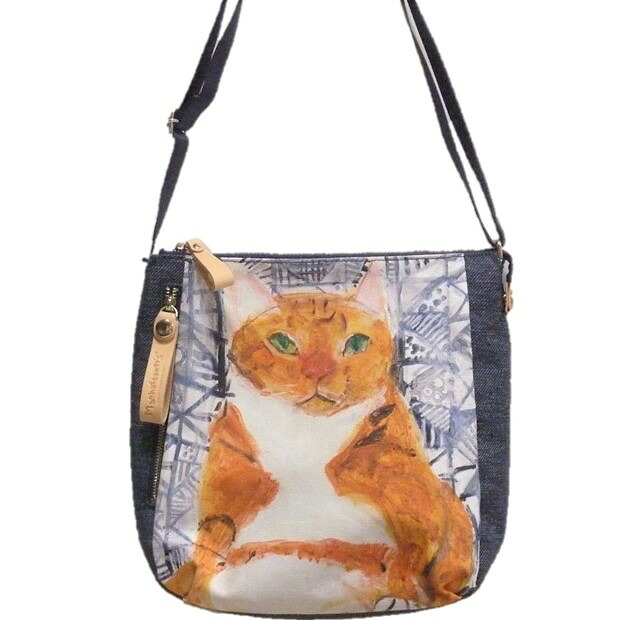Manhattaner's　マンハッタナーズ 　ショルダーバッグ　ハンモック ショルダーバッグB 「猫の行動研究」