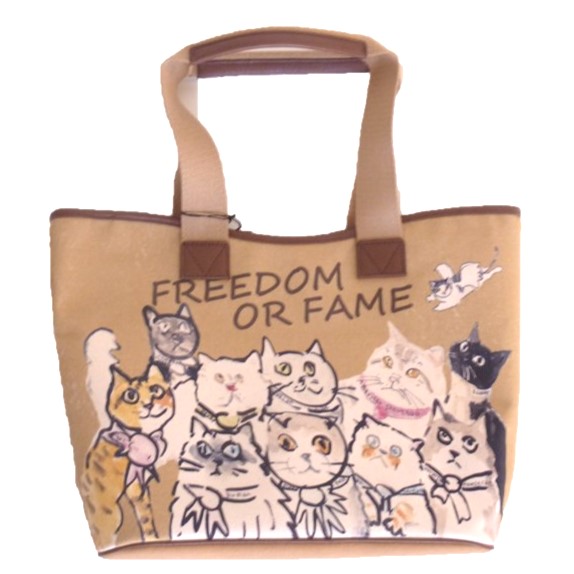 新品 マンハッタナーズ 猫 モノグラム 牛革 使い トートバッグ Manhattaner's マンハッタナーズ モノグラム トート トート