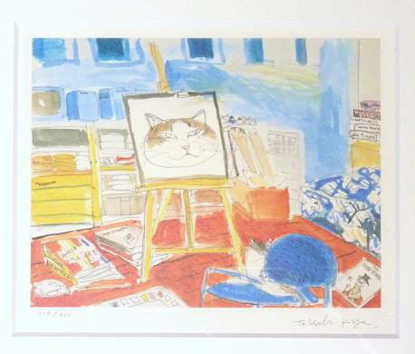 楽天市場】マンハッタナーズ 版画 「吊り下がりソックス猫2」 【楽ギフ