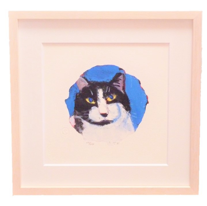 久下貴史 版画 「吊り下がりソックス猫3」 久下貴史 絵画(ダイヤモンド