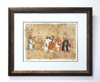 久下貴史　版画　「幼いエンジェル・キャッツ」 imgrc0062343948.jpg