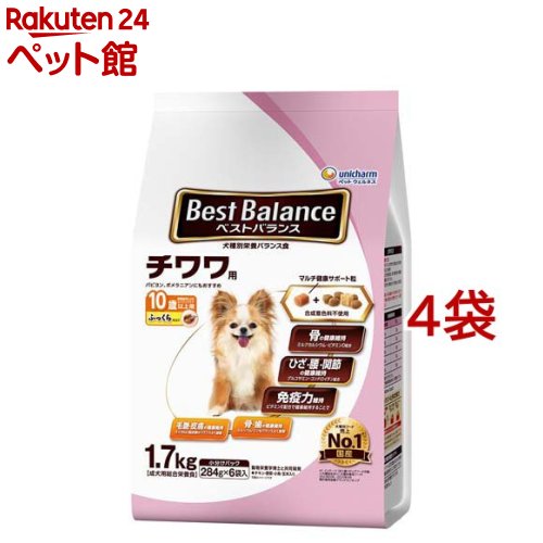 ベストバランス チワワ用 10歳以上用 ふっくら(1.7kg*4袋セット)【ベストバランス】