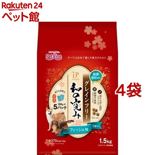 JP表現スタイル 和の究み 素粒子 グレインフリー 魚族味 1歳から(1.5kg*4袋仕掛ける)【ジェーピースタイル(JP STYLE)】