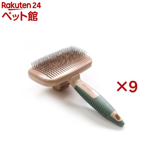 ペット美容室 掃除機能付きクッションスリッカーブラシ(9セット)