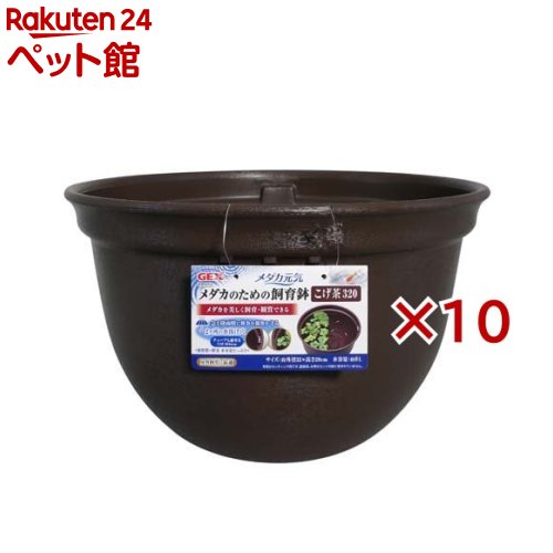 メダカ元気 メダカのための飼育鉢 こげ茶320(10セット)【メダカ元気】