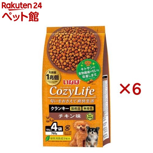 【定期購入】いなば Cozy Life クランキー チキン味(4袋入×6セット(1袋190g))