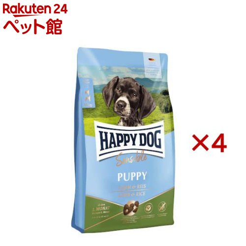 ハッピードッグ センシブル パピーラム＆ライス(1kg×4セット)
