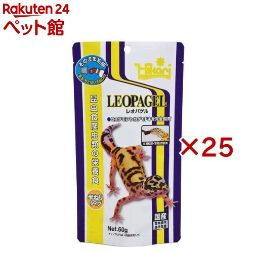 ひかり レオパゲル(60g×25仕掛ける)【ひかり】 ペット・ペットグッズ-爬虫類・両生類-エサ