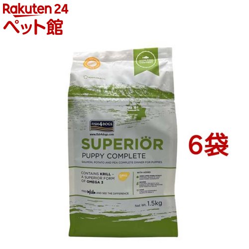 スーペリア パピー(1.5kg*6袋セット)【FISH4DOGS】