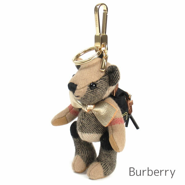 在庫限り 無料母の日ラッピング バーバリー ロンドン Burberry キーホルダー レディース バッグチャーム キーリング カシミア チェック柄 熊 クマ トーマスベア ナスカン付き ブランド バーバリー正規品販売店 直営アウトレット店より直輸入 専門ショップ Www